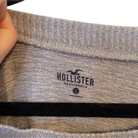 Hollister Grey Super Soft Crewneck Pullover Size L - Picture 3 of 5